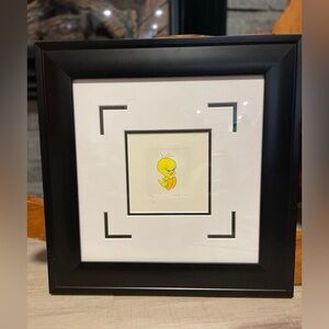 Black Framed and Matted Tweety Bird Artwork